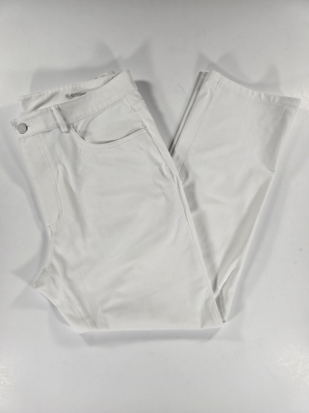 G FORE Tour 5 Pocket Golf Pants Mens 34x28 White Performance Stretch Straight